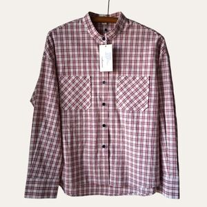 🌷 Anthropologie The Korner Plaid Check Button Up Top